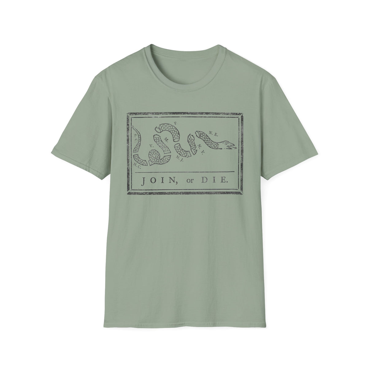 Join Or Die Charcoal T-Shirt