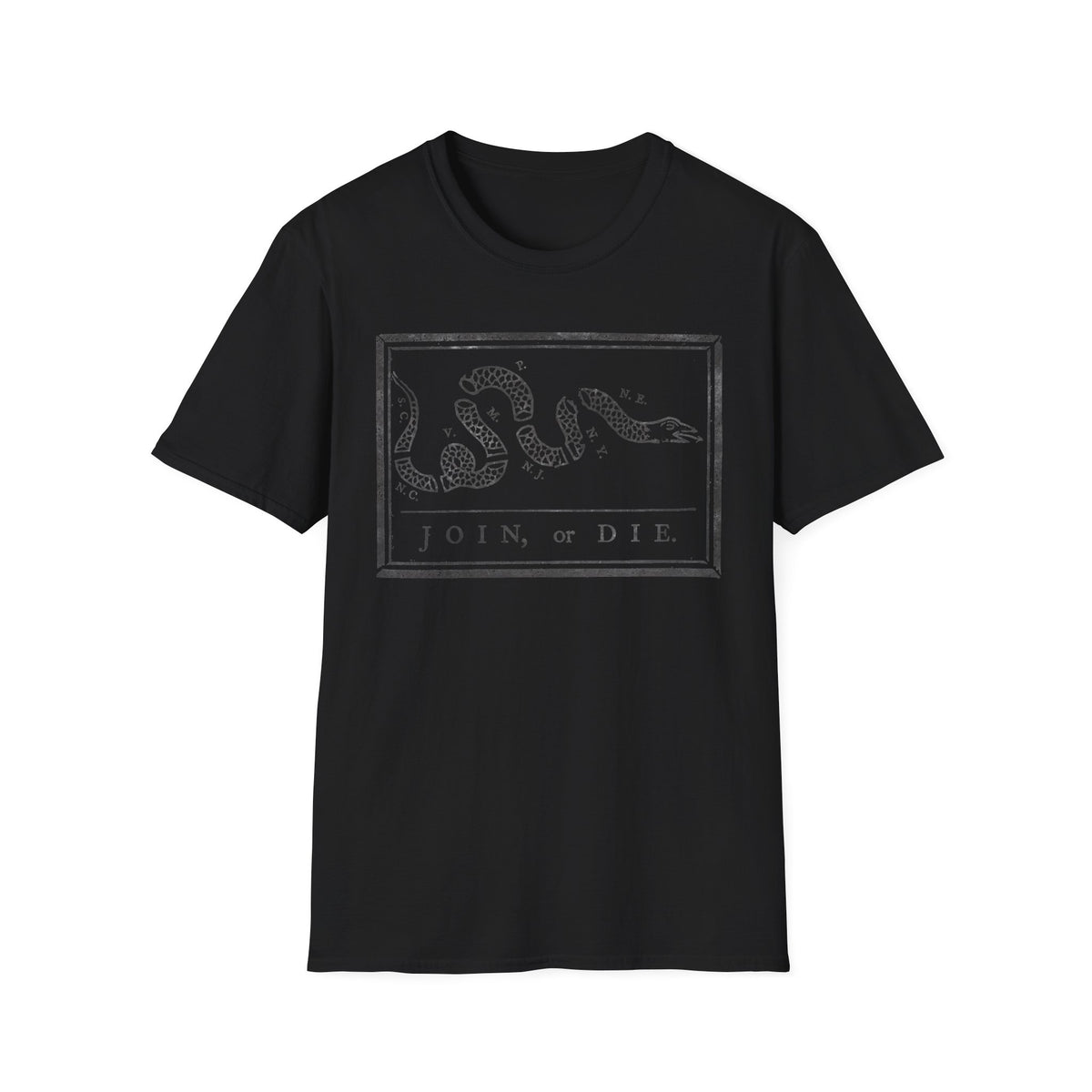 Join Or Die Charcoal T-Shirt