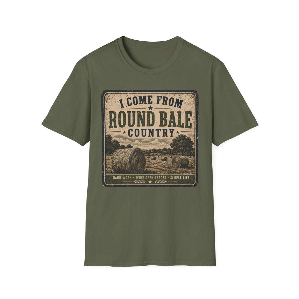 I Come From Round Bale Country T-Shirt