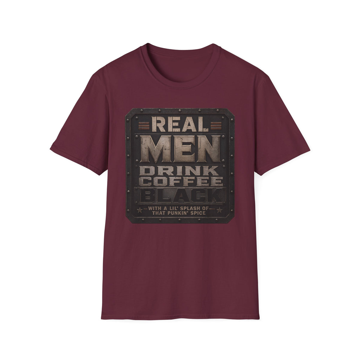 Real Men Drink Coffee Black T-Shirt
