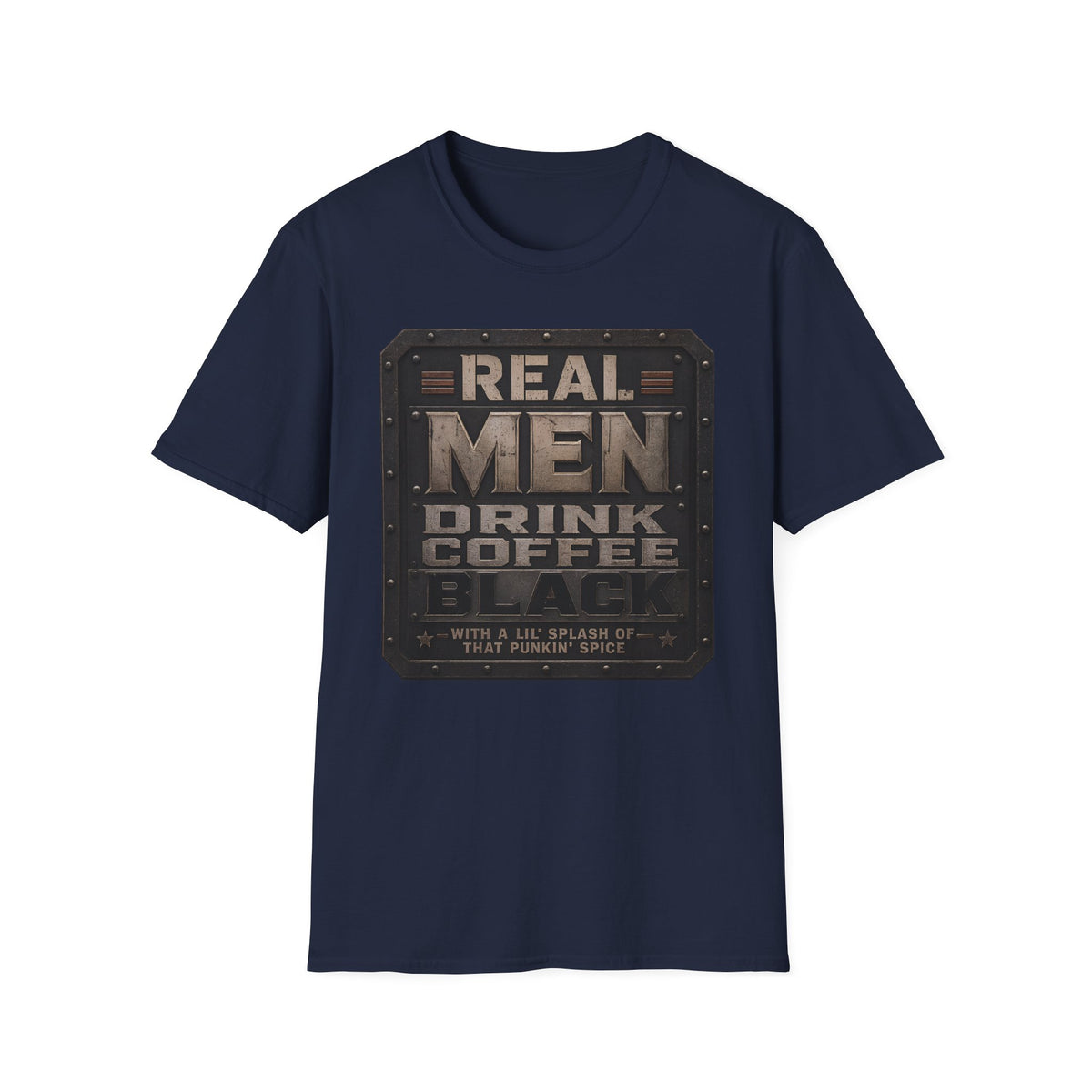 Real Men Drink Coffee Black T-Shirt